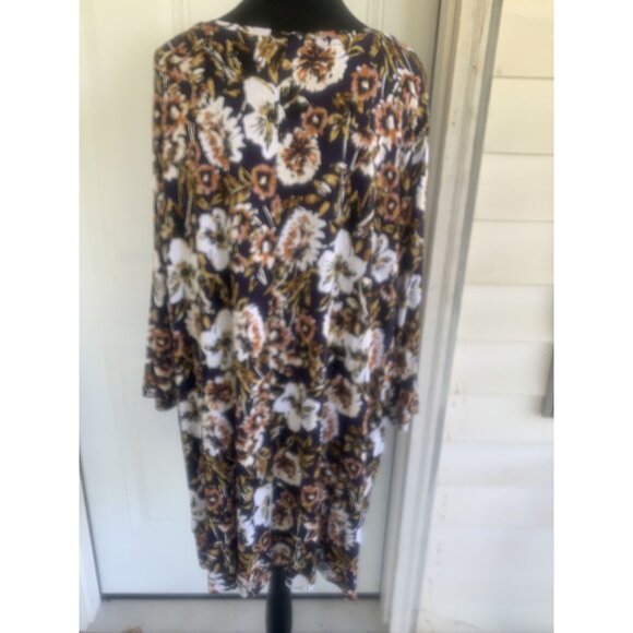 The Prairie by Rachel Ashwell Size 3X Fall Tunic Vneck hi/lo Stretchy - Picture 3 of 7